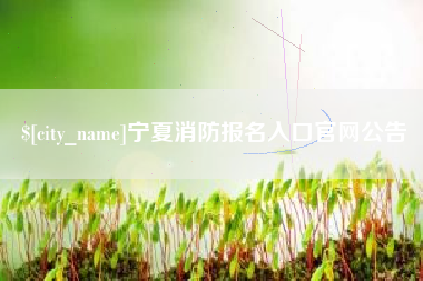 本溪宁夏消防报名入口官网公告