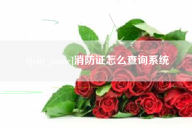 本溪消防证怎么查询系统