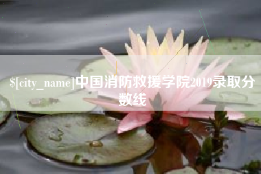 本溪中国消防救援学院2019录取分数线
