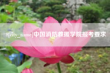 本溪中国消防救援学院报考要求