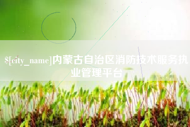 本溪内蒙古自治区消防技术服务执业管理平台