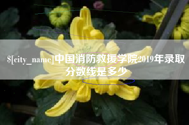 本溪中国消防救援学院2019年录取分数线是多少