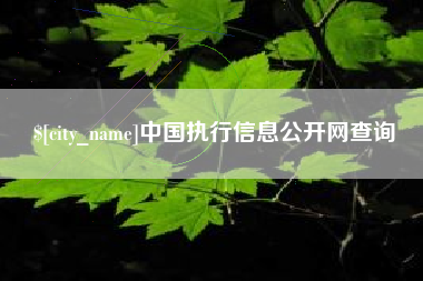 本溪中国执行信息公开网查询