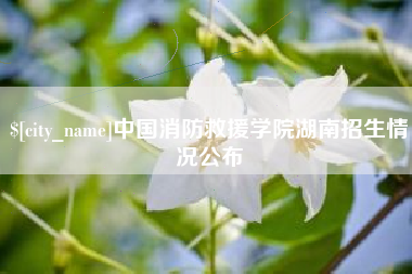 本溪中国消防救援学院湖南招生情况公布